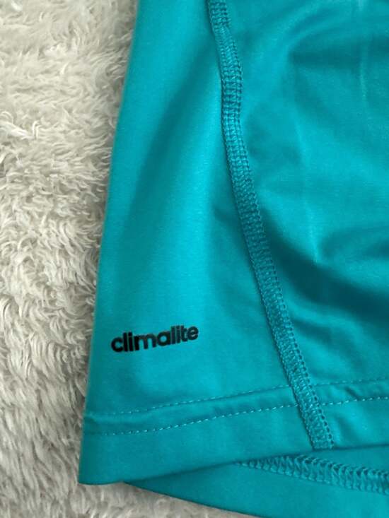 adidas Women's Climalite Essential Racerback Tank Top Turquoise Blue - Picture 5 of 9